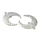 Tibetan Style Hammered Metal Crescent Moon Links connectors for Dangle Charms X-EA291Y-2