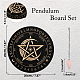 CRASPIRE Pendulum Board Pentagram Dowsing Divination Metaphysical Message Board 7.9Inch Wooden Carven Board with Rose Quartz Crystal Dowsing Pendulum Witchcraft Wiccan Altar Supplies Kit DIY-CP0007-74A-2