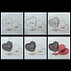 Patrón de corazón conjuntos de kit de arte de cadena de diy DIY-F070-17-6