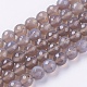 Natural Grey Agate Beads Strands G-G580-8mm-08-1