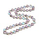 Transparentes perles de verre de galvanoplastie brins EGLA-E030-01C-01-2
