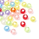 400pcs 8 couleurs perles acryliques transparentes TACR-YW0001-44-4