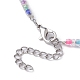 Collier de perles de coeur et de graines en acrylique et bracelet extensible SJEW-JS01280-3