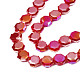Electroplate opaco colore solido perle di vetro fili EGLA-N002-27-B01-3