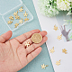 SUPERFINDINGS 16Pcs Real 18K Gold Plated Flower Pendants Brass Cherry Flower Blossom Dangle Charms Little Flowers Charms with Jump Rings for Jewelry Making DIY Crafts，Hole：3.5mm KK-FH0004-89-3