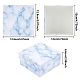 Marble Texture Pattern Paper Cardboard Jewelry Boxes CON-BC0001-18C-2