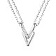 SHEGRACE Wonderful Rhodium Plated 925 Sterling Silver Necklaces JN655A-1