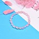 Bracelets élastiques en perles de quartz rose naturelle BJEW-K213-01-5
