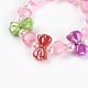 Bracelets extensibles en perles acryliques pour enfants BJEW-JB03885-01-2
