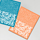 OLYCRAFT 4x5 Inch Irregular Curves Pattern Clay Stencils Abstract Swirls Silk Screen for Polymer Silk Screen Stencils Mesh Transfer Stencils Circles Mesh Stencil for Polymer Clay Jewelry Making DIY-WH0341-409-6