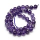 Natural Amethyst Round Bead Strands X-G-L170-10mm-01-2