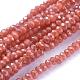 Electroplate Glass Beads Strands GLAA-F079-PL11-1