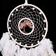 Iron Woven Web/Net with Feather Pendant Decorations AJEW-B017-08-4