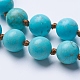 Natural Howlite Beaded Necklaces NJEW-P202-60-A08-2