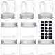 Benecreat 18 Packung 50 ml runde Plastikgläser Klarglasbehälter mit Aluminium-Schraubdeckel für Schönheitsprodukte CON-BC0006-09-1