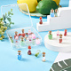 Fashewelry 28pcs 4 Stil Glas-Wunschflaschen-Anhänger-Dekorationen GLAA-FW0001-01-5