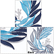 GORGECRAFT 2 Pairs 4PCS Embroidered Patches Iron Leaf Flowers Lace Applique Flowers Nature Patches Suitable for Clothes Dress Hat Pants Sewing Craft Decoration(Dodger Blue) DIY-GF0005-33C-4