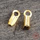 Real 18K Gold Plated 925 Sterling Silver Cord Tips STER-K015-H160A-G-1
