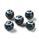 手作りの陶器ビーズ  ファミーユは磁器バラ  ラウンド  ダークシーグリーン  12~13.5mm  穴：1.8mm PORC-G011-07C-1