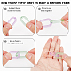 220Pcs 11 colors Transparent Acrylic Linking Rings OACR-PH0001-61-7