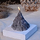 パラフィンキャンドル  氷山の形をした無煙キャンドル  結婚式のための装飾  パーティーとクリスマス  ライトグレー  73x77x73mm DIY-D027-04C-4