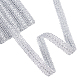 FINGERINSPIRE 20 Yards Trish Sequin Metallic Braid Trim Silver Sequins Lace Ribbon (17mm) Decorated Gimp Trim for Christmas Holiday Decoration Wedding DIY Clothes Accessories Jewelry Crafts Sewing OCOR-WH0047-12B-1