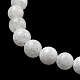 Natürliche weiße Jade Perlen Stretch-Armbänder BJEW-F202-06-01-3
