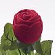 バラの花のベルベットの指輪ボックス ギフト包装用  バレンタインデー  レッド  26x4cm X-VBOX-J001-02-2