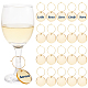 Ciondoli per bicchieri da vino rotondi piatti in acrilico AJEW-AB00115-1