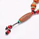 Buddhist Jewelry Natural Tibetan Agate Beaded Necklaces NJEW-F131-09-3