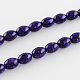 Oval Spray Painted Glass Beads Strands DGLA-S041-27-1