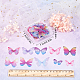 SUNNYCLUE 1 Box 160Pcs 16 Styles Fabric Butterfly Wing Charms Purple Butterfly Organza Dragonfly Wing 3D Polyester Butterflies Wings for jewellery Making Charms Wedding Ornament Appliques DIY Crafting DIY-SC0019-39-7