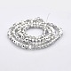 Half Plated Faceted Rondelle Electroplate Clear Glass Beads Strands GLAA-A024C-HP05-2