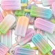 40шт 8 цвета градиент цвета непрозрачные подвески из смолы RESI-CJ0002-58-3