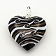 Idée parfaite de cadeau pour valentines sa couleur mixte pendentifs coeur main de Murano LAMP-MSMC003-18-4