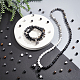 PH PandaHall 300PCS Round Black White Stone Beads 8mm Marble Loose Beads Gemstone Beads for Friendship Bracelet Earring Necklace Jewelry Making Eid Mubarak Ramadan Decoration G-PH0002-34-5