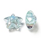 Placage uv perles acryliques transparentes irisées arc-en-ciel X-OACR-C007-06-3
