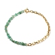 Set di gioielli con perline di avventurina verde naturale SJEW-JS01223-07-5