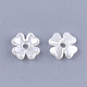 4-Petal ABS Plastic Imitation Pearl Bead Caps OACR-T018-04-2