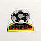 Accesorios del traje del tema de fútbol computarizados hierro paño bordado en parches AJEW-Q092-M01-2