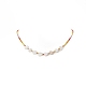 Collier et bracelet extensible en perles de verre et cœur de coquillage naturel SJEW-JS01272-6