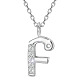 Shegrace collane con pendente iniziale in argento sterling placcato rodio JN902A-1