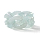 Transparent Acrylic Curb Chain Finger Rings RJEW-JR00312-01-2