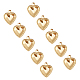Unicraftale alrededor de 100 piezas encantos de corazón hinchado de oro 304 colgantes de acero inoxidable 1 mm encantos de corazón de agujero pequeño para diy collar pulsera pendiente fabricación de joyas de 10x8x0.8 mm STAS-UN0007-26G-6