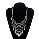Fashion Women Jewelry Zinc Alloy Glass Rhinestone teardrop NJEW-BB15095-B-7