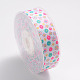 Flower Pattern Printed Grosgrain Ribbons for Gift Packing SRIB-L035-025-05-1