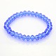 Glass Rondelle Beads Stretch Bracelets BJEW-F069-04-1