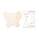 Mini letreros de pizarra de madera con mariposas AJEW-M035-03-2