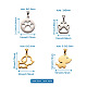 Fashewelry 304 pendentifs en acier inoxydable STAS-FW0001-09-6