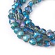 Chapelets de perles en verre électroplaqué EGLA-F143-FR01-3